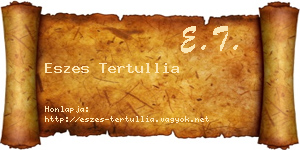 Eszes Tertullia névjegykártya